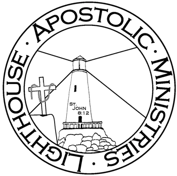 Church seal: lighthouse with John 8:12